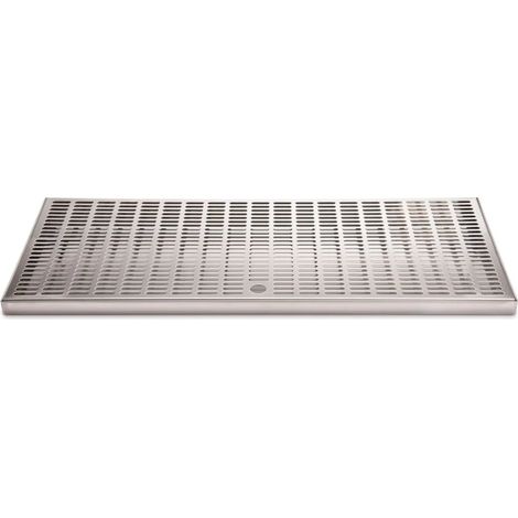 Tropfblech Abtropfblech Tropfschale en Acier Inoxydable 600 x 250 x 20 mm - Égouttoir Plat 2 Parties pour Bar Bistrot Brassage Maison Protection Surfaces