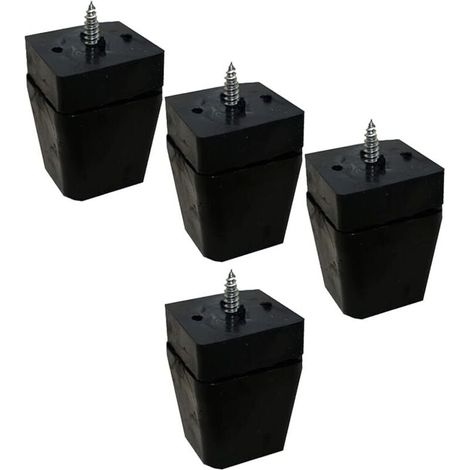 30 40 mm Pieds de Meuble Patins Antidérapants pour Meubles Chaises,Pieds de Canapé,Table et Sols en Bois Réduire le Bruit 4 Pièces (Black) (1/3)