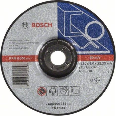 Bosch  PRO  Metal  disco  de  desbaste  180  x  6  x  22,23  mm  -  2608600315 (1/3)