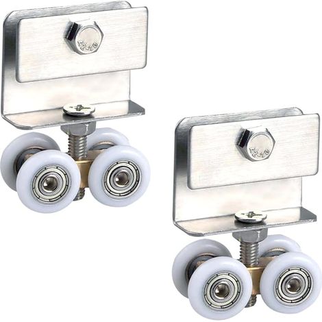 Ensemble de roulettes pour porte coulissante douche accessoires roue poulie à roulement 2 pièces (1/5)