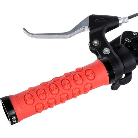 Poignées de Vélo VTT Antidérapantes à Fixation Rapide, Couleur Rouge