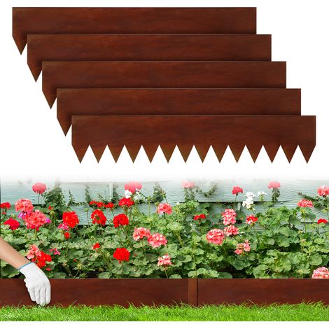 TolleTour Bordure de pelouse Bordure de jardin Bordure de tonte Bordure de parterre DIY cuivré 100x20cm 5m (1/5)