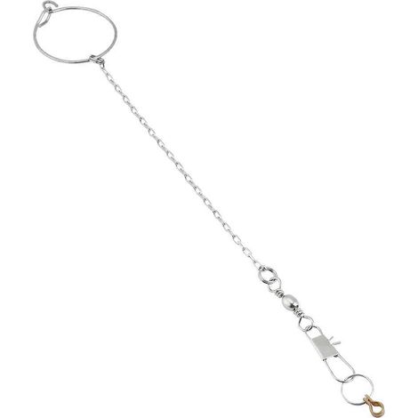 Anneaux de chaîne en acier inoxydable 3,5/4,5/5,5 mm pour supports à pattes de perroquets et autres oiseaux de compagnie (5,5 mm). (1/2)