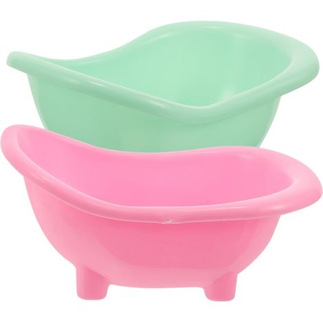 Baño/piscina de plástico de 2 piezas para periquitos y loros, fácil de limpiar, accesorios para jaulas de interior, bebedero para pájaros pequeños. (1/5)