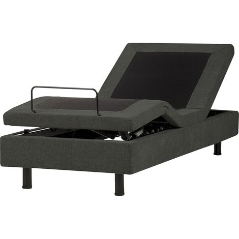 Adjustable Bed without Headboard Fabric DUKE II 80 x 200 cm (EU Small Single) Dark Grey