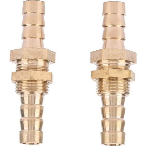 Accesorio de boquilla de entrada de gas EJ.LIFE, 2 piezas, adaptador de conector de manguera de púas de latón (8 mm) (1/5)