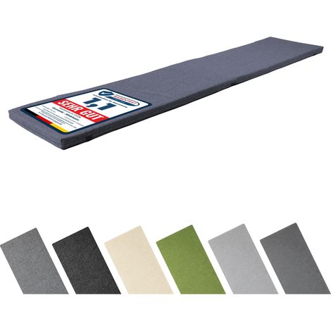 Garronda Coussin Exterieur Impermeable 180x40 cm pour Banc de Jardin Canapé et Balancelle Housse en Polyester Résistant UV pour Terrasse Balcon et Intérieur avec Élastiques GD-0220 Bleu marine