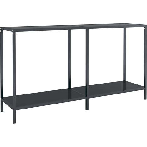 Maison Exclusive - Table console Noir 140x35x75,5 cm Verre trempé (1/5)