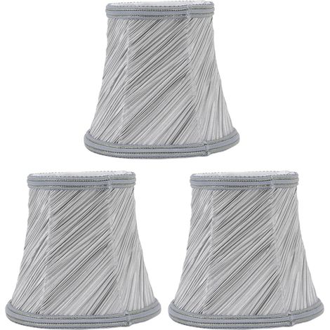 3 abat-jours E14 spirale clip tissu lampe table lampadaire déco maison