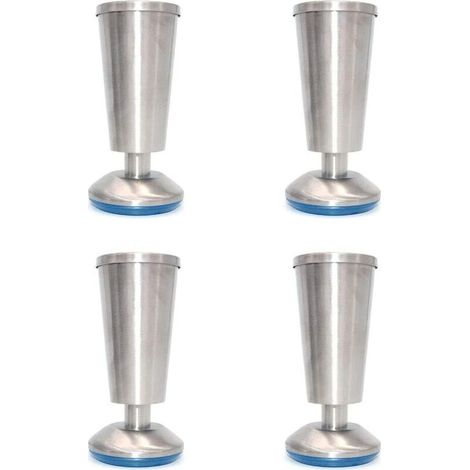 CSPARCV Set di 4 gambe per mobili da cucina in acciaio inossidabile per piano di lavoro, altezza 120 mm, altezza regolabile da 0 a 5 mm (1/4)