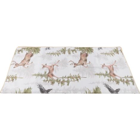 Tapis de sol bébé antidérapant imperméable et pliable pour activités intérieures et extérieures - parfait pour chaise haute et tapis d'éveil (1/5)