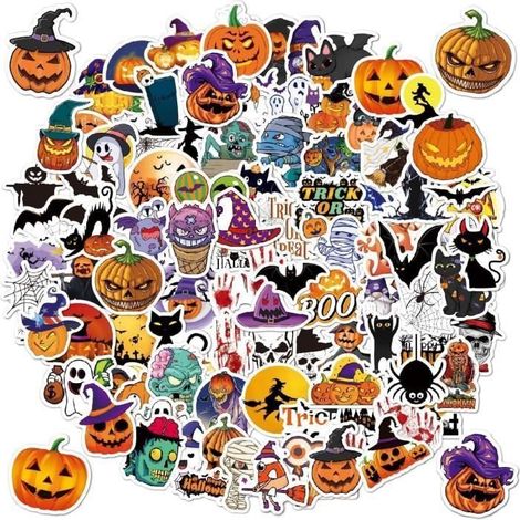 Autocollants Halloween - Non spécifié - 100 pcs - Haute qualité - Décoration festive - Mixte Multicolore KIT DE DECORATION (1/3)
