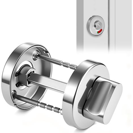 Rosace de WC avec Indicateur de Reçu Serrure de Porte en Acier Inoxydable Serrure de Salle de Bain avec Indicateur de Verrouillage en Acier Inoxydable Serrure de Porte de Salle de Bain (1/5)