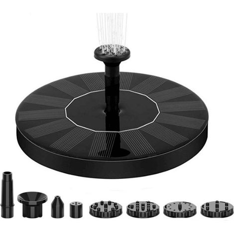 Fontaine solaire de jardin - Pompes pour bassin - Pompe à eau solaire 200 L/h - Hauteur du jet : 110 cm, profondeur : 16 cm (1/5)