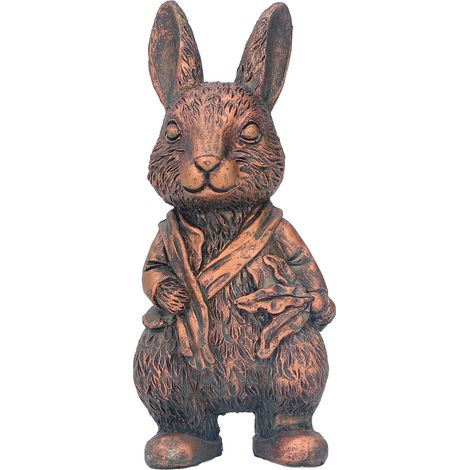 Sculpture de lapin en résine, ornement de jardin, figurine décorative, animal factice