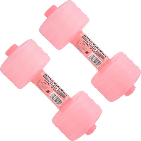 verstellbare Wasserhanteln für Körperformung und Krafttraining, Fitnessgeräte für Zuhause oder Büro, Pink (1/5)
