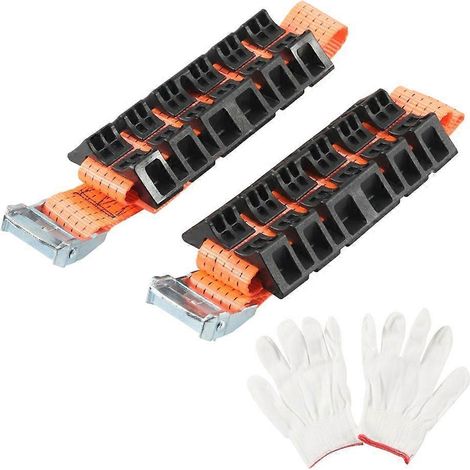 Reifentraktionshilfe für PKW und SUV: Antirutsch-Reifenbänder zum Freikommen aus dem Schnee