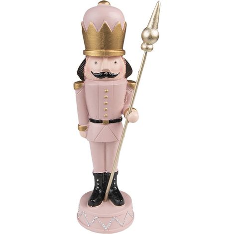 Casse-noisette de Noël figurine décorative de fête en plastique rose 17 cm - PANGIVO (1/5)