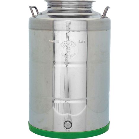 Contenitore olio inox 50 lt con rubinetto