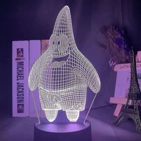 Lampe de chevet LED 3D Patrick pour chambre d'enfant