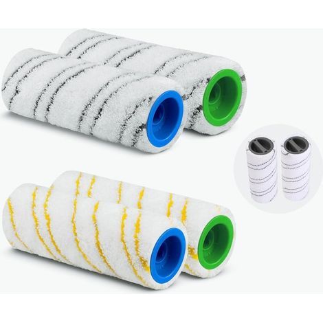 Ensemble de 4 rouleaux pour nettoyeur de sols électrique Karcher FC7 FC5 FC3 FC3D 2.055-007.0 / 2.055-006.0