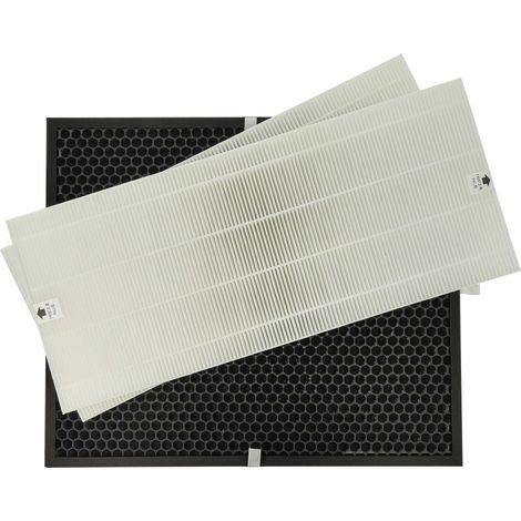 vhbw 2 Part Filter Set compatible with Winix U450, P450 Air Purifier - activated carbon filter, HEPA filter
