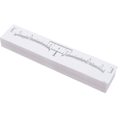 Lot de 100 règles à sourcils jetables en PVC transparent avec graduation pour microblading, autocollant adhésif blanc (1/5)