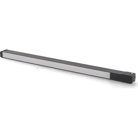IluminaShop - Foco Lineal Basic LED Negro 10W para Carril Magnetico Monofasico Detail Chip Osram 48V CRI 90 UGR 19 Serie Detail  Blanco Calido 3000K (1/2)