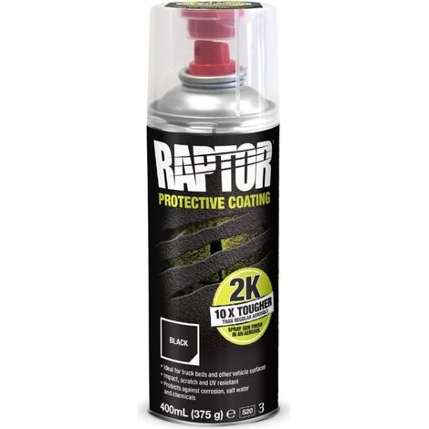Revêtement Aérosol 2K Raptor 400ml Noir UPOL