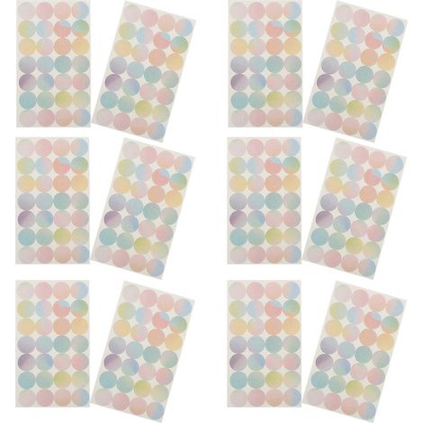 16 feuilles d'autocollants de renforcement perforés pour feuilles mobiles-11.50X6.80X0.01CM