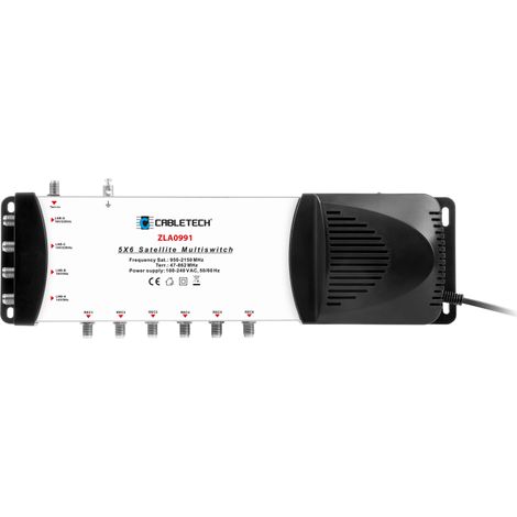 Multiswitch Cabletech 5x6 6 sorties amplificateur intégré filtre LTE (1/2)