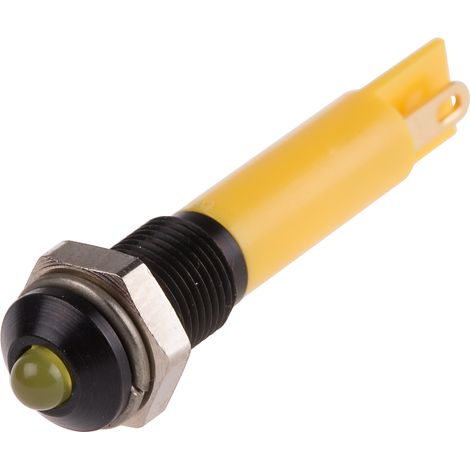 Voyant LED lumineux Jaune RS PRO, dia. 6mm, 12V c.c., taille de la lampe 3 mm ( Prix pour 1 )