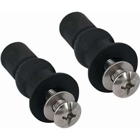 2 paires de boulons d'expansion en caoutchouc, vis de fixation de WC en acier inoxydable 304 vis d'expansion en caoutchouc charnières de fixation de toilettes, Ensoleillé (1/5)
