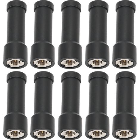 Lot de 10 mini talkies-walkies UHF 400-470 MHz avec antenne courte et épaisse et connecteur SMA mâle, pour le camping en plein air. (1/5)