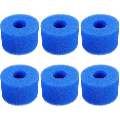 Set di 6 filtri per piscina, cartuccia filtrante in schiuma, filtro in schiuma riutilizzabile e lavabile per spa e piscine. (1/5)