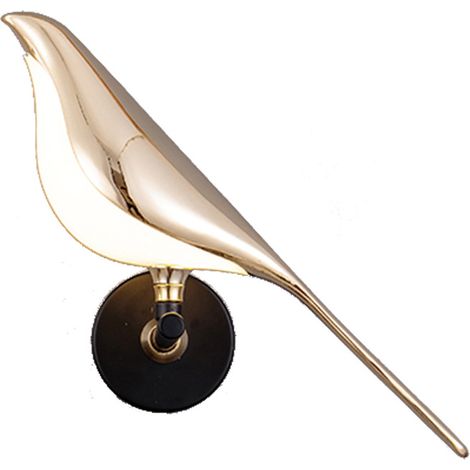 Applique murale pie créative, applique LED en forme d'oiseau avec interrupteur, idéale pour le salon, la chambre, etc. Elle peut être installée sur une table de chevet ou dans le salon. (1/5)