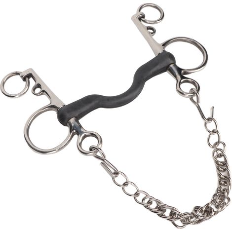 Mors de bride en acier inoxydable, sûr, antirouille et poli à la main, pour chevaux, accessoires pour chevaux, 127 mm / 5 pouces (1/5)