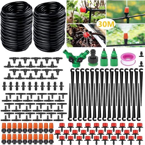 Gartenbewässerungssystem, 149-teiliges Mikro-Tropfbewässerungs-Set, automatisches Bewässerungssystem, Aoutte 1 Tropfbewässerungssystem für Pflanzen – 30 m Tropfschlauch