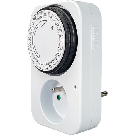 Tibelec – Programmateur hebdomadaire mécanique 42 programmes – Puissance 3500W – Segments de 30 minutes – Pour gestion d'énergie efficace