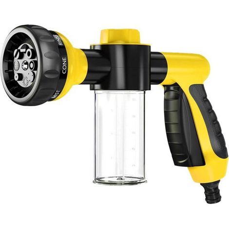 Pistolet à eau de lavage de voiture à mousse multi-usages haute pression Distributeur de savon et de shampoing pour lavage d'animaux et buse de pulvérisation de tuyau d'arrosage