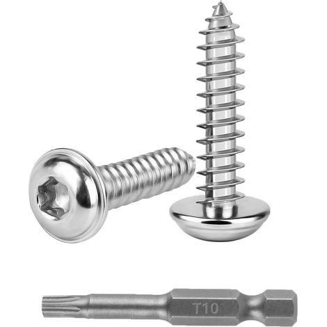 150 Vis Torx M3x20 Inox, Tête Ronde, Autotaraudeuses, T10 (1/5)