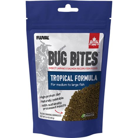 Comida a base de insectos para peces tropicales en gránulos Fluval Bug Bites
