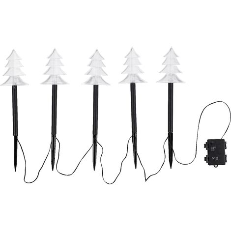 5er Set LED-Stecker Weihnachtsbaum Batteriebetrieben-D76486 (1/2)