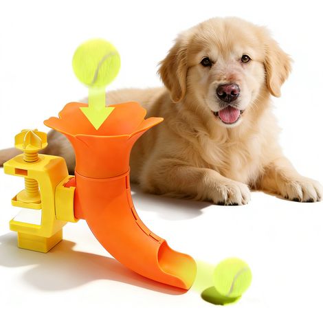 Lanceur de balle automatique fleur de glycine – Jouet interactif d’entraînement avec balle de tennis
