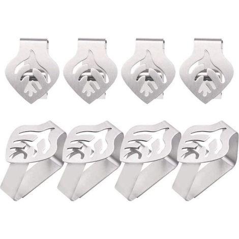 Bardusch - Pince nappe inox robuste, Noël/pique-nique/mariage/remise diplômes, extérieur/intérieur (1/4)