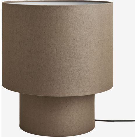 SKLUM Tischlampe Gioura aus Leinen und Eisen Grau Taupe ↑35 cm                                 