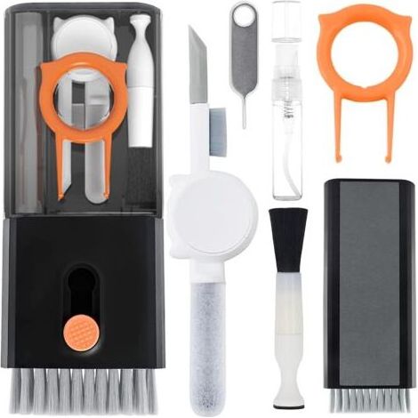 10-en-1 Kit Nettoyage Clavier Multifonction Keyboard Brosse Cleaner Kit Outil Pinceaux Stylo de Nettoyage pour Airpods, Keyboard, Ecran PC, Caméra, Téléphone Cleaning (1/5)
