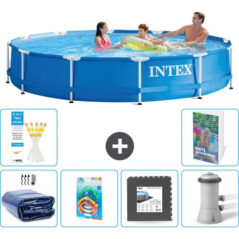 Frame Pool Rund - 366x76 cm - 7-teilig S3