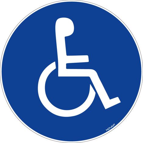 Marquage au sol adhésif extérieur D480 - Logo PMR - 8006099 (1/4)