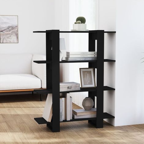 Bücherregal/Raumteiler Schwarz 100x30x123,5 cm